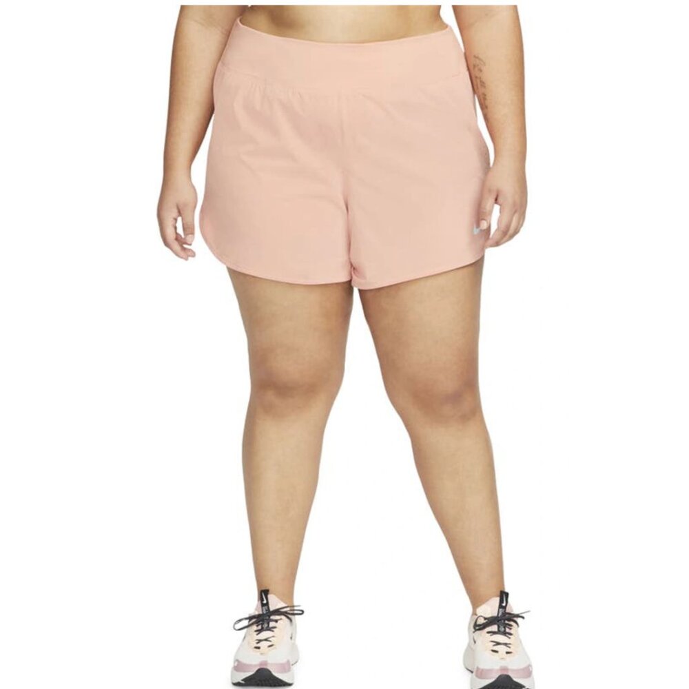 NWT NIKE Women's Eclipse Running Shorts (plus Size) In Orange 3X